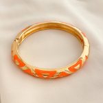 تکپوش میناکاری باریک نارنجی - تصویر 3