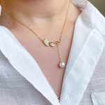 گردنبند برگ و مروارید استیل - تصویر 2