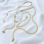ست گردنبند، دستبند و پابند هرینگبون (ماری) استیل - تصویر 2
