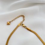گردنبند هرینگبون نگیندار استیل - تصویر 3