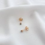 گوشواره میخی ژوپینگ مدل یاقوت مشکی - تصویر 3