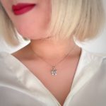 پلاک پروانه کوچک نگین دار ژوپینگ بدون زنجیر - تصویر 2