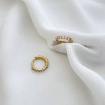 پیرسینگ گوش حلقه ای نگیندار استیل