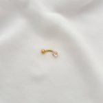پیرسینگ ناف مدل کلاسیک نگین درشت استیل - تصویر 3