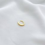 پیرسینگ ناف مدل هلال نگینی استیل - تصویر 3
