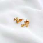 گوشواره میخی صلیب استیل - تصویر 3