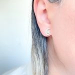 گوشواره میخی ماه و ستاره استیل - تصویر 2