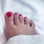انگشتر پا کشی تنیسی با نگین سفید - تصویر 3