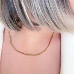 گردنبند کارتیر باریک ژوپینگ مدل طلایی کلاسیک - تصویر 2