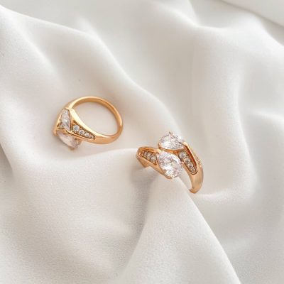 انگشتر جواهر اشکی ژوپینگ