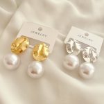 گوشواره آویز میخی مرواریدسرا طرح زارا 2