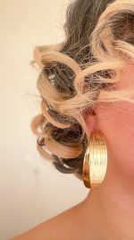 گوشواره حلقه‌ای نگارین طرح زارا 9 - تصویر 3