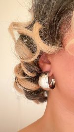 گوشواره حلقه‌ای مهتابی طرح زارا 13 - تصویر 3