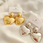 گوشواره میخی قلب‌اینه‌ای طرح زارا 10