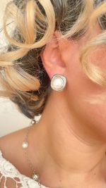 گوشواره میخی مرواریدنگین طرح زارا 4 - تصویر 3