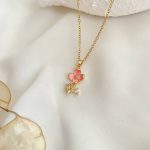 گردنبند گل یاسمن استیل