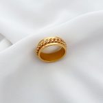 انگشتر حلقه کارتیر زنجیری استیل