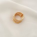 انگشتر پرتوفینو بدون نگین پنج حلقه ژوپینگ
