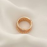 انگشتر پرتوفینو نگیندار سه حلقه ژوپینگ