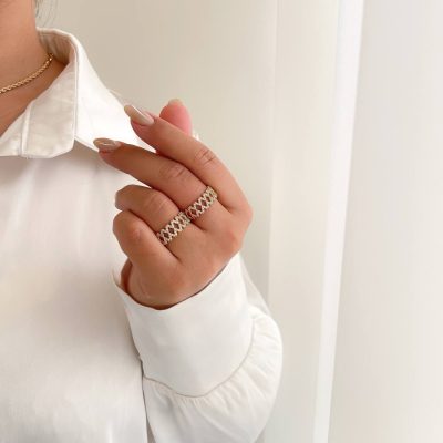 انگشتر آکاردئونی نگین‌دار ژوپینگ