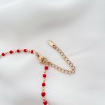 گردنبند البرنادو میناکاری قرمز ژوپینگ