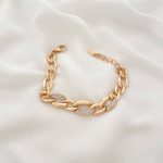 دستبند کارتیر نگیندار پهن ژوپینگ