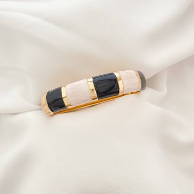 تکپوش میناکاری مدل کندال سفید و مشکی