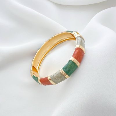 تکپوش میناکاری مدل کندال سبز، ماچا، مرجانی
