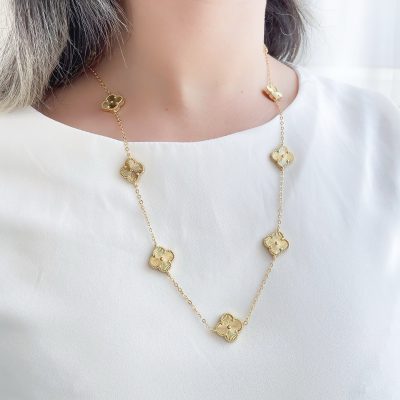 گردنبند گل درشت مستر کوالیتی ونکلیف گلد رولباسی