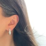گوشواره اشکی حلقه ای نگیندار ژوپینگ
