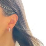 گوشواره حلقه آینه ای نگیندار ژوپینگ