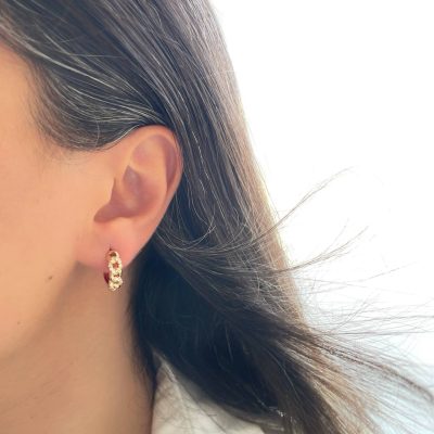 گوشواره حلقه کارتیر نگیندار ژوپینگ