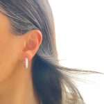 گوشواره حلقه فول نگین ژوپینگ
