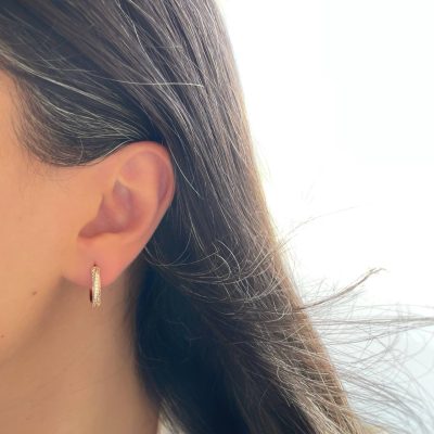 گوشواره حلقه پیچ نگیندار ژوپینگ