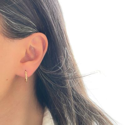 گوشواره حلقه پیچ تراشدار ژوپینگ