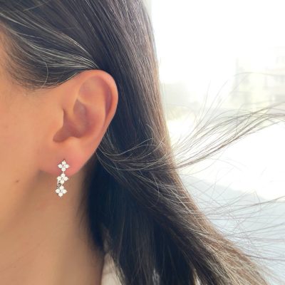 گوشواره گل خطی ژوپینگ