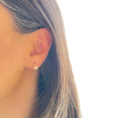 گوشواره گل ریز نگیندار ژوپینگ