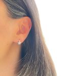گوشواره گل ریز نگیندار ژوپینگ