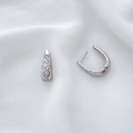 گوشواره اشکی حلقه ای نگیندار ژوپینگ