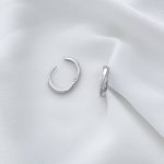 گوشواره حلقه آینه ای نگیندار ژوپینگ
