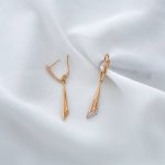 گوشواره آویز مثلثی نگیندار ژوپینگ