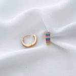 گوشواره مولتی کالر حلقه ای ژوپینگ