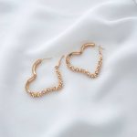 گوشواره حلقه ای قلب خاویاری ژوپینگ