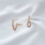 گوشواره قطره نگین دار ژوپینگ