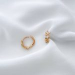 گوشواره پروانه تک نگین ژوپینگ