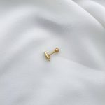 پیرسینگ گوش نقاب نگیندار استیل
