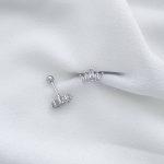 پیرسینگ گوش تاج نگیندار استیل
