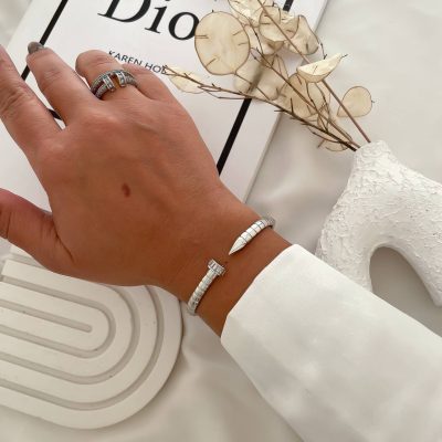 دستبند النگویی (بنگل) میخ کارتیه نگیندار