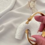 دستبند النگویی (بنگل) هرمس میناکاری سفید استیل