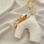 دستبند النگویی (بنگل) هرمس میناکاری سفید استیل